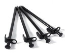 TKS スチールペグ 鉄製ペグ 鍛造ペグ 丈夫 ハンマーで叩いても折れない 21cm 高強度 キャンプ アウトドア テント、タープ用 砂利地面にも打ち込みやすい...