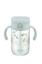 リッチェル 漏れない 洗いやすい おでかけストローマグ ライトブルー 320ml 7カ月から 手前にくるストローで最後まで飲み切りできる