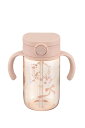 リッチェル 漏れない 洗いやすい おでかけストローマグ ピンク 320ml 7カ月から 手前にくるストローで最後まで飲み切りできる