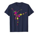 カラフルな花のバレリーナガールTシャツ|バレエ用ギフトTシャツ Tシャツ(4)