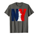 Vintage Blue Red NY Tee shirt, New York City Fashion Graphic Tシャツ