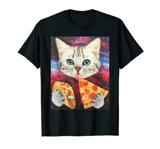 宇宙猫 ピザ タコミーム ギャラクシー ユニバース 面白くてかわいいギフト Tシャツ 宇宙猫 ピザ タコミーム ギャラクシー ユニバース 面白くてかわいいギフト Tシャツ