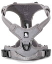 cocomall 犬用ハーネス 犬用胴輪 ドッグ ペット用品 ハーネス 3M反射材料 訓練 ナイロン製 小型犬、中型犬、大型犬に向け 通気性 調節可能 (S, グレー)(4)