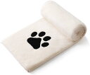 Perco ペット用タオル 超吸水 厚手 マイクロファイバー 犬 猫 体拭き (75cmx127cm, ライトベージュ)(4)