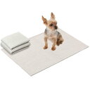 RK ペットマット 防水 撥水マット 2枚セット 猫 犬用 ペットシーツ はっ水 カーペット 滑り止め加工 トイレ下敷きマット マルチカバー (アイボリー, M...