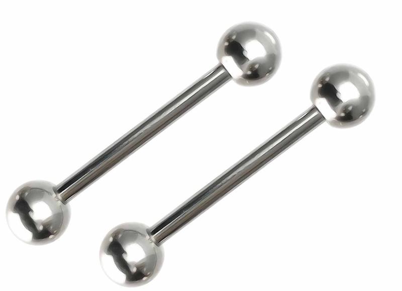 five ships ロング ストレート バーベル ボディピアス シルバー 2個セット 14G [GT71] (3# 1.6mm 16mm 5mm×2)