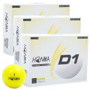 HONMA 本間ゴルフボール D1 2020モデル イエロー 12球入り/ダース×3箱セット(合計36球)