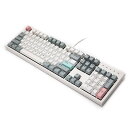 NiZキーボード S104-1M【フルサイズ】USB Type-C有線接続 win/mac3秒間切替 Cherry MX軸 キーボードカスタマイズ可能 プログラム1/2/3 専用ソフトウェア付き 静電容量無接点方式 静音 キー荷重35g 英語