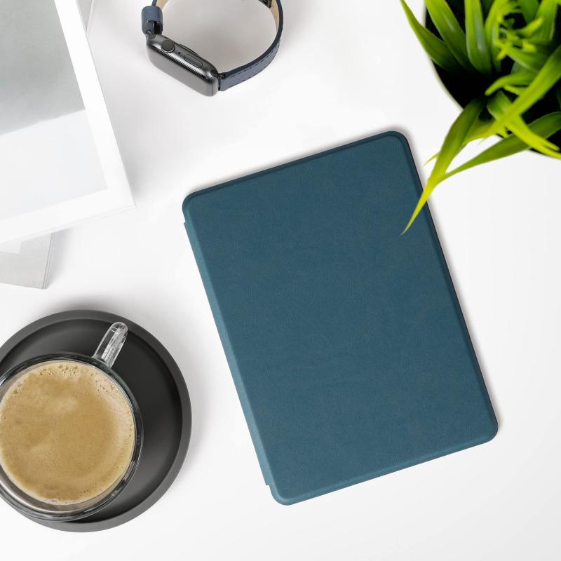 kwmobile Kindle Paperwhite 11. Generation 2021対応 ケース - 本 ヌバックレザー 電子書籍カバー - オートスリープ reader 保護ケース