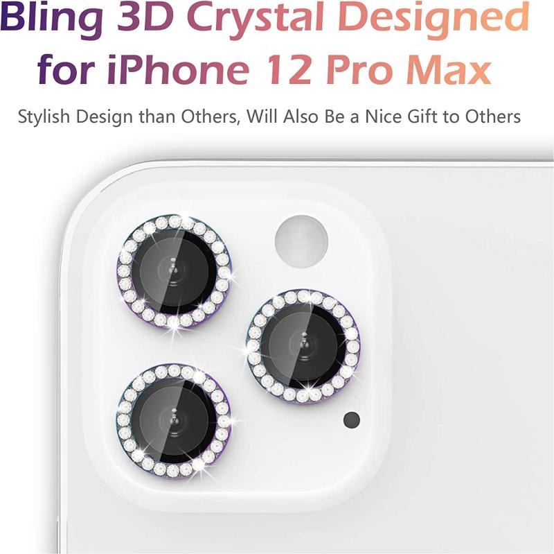 Yiunssy iPhone 16 Pro/iPhone 16 Pro Max カメラフィルム レンズリング 【9H強化ガラス+アルミリング 二重保護】 カメラ保護フィルム キズ防止 耐衝撃 極薄 防滴 防気泡 防塵 飛散防止 粘着性強い ケー