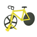 自転車ピザカッター キッチンガジェット ピザ自転車ピザカッター ステンレス鋼2輪自転車形 ピザカッター/チョッパー(黄)