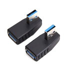 サムコス USB 3.0 アダプタ L型 Type A タイプA オス-タイプA メス 90度 直角 方向 変換 USB コネクタ 左向き/右向き【2個セット】(2)
