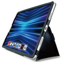 エレコム iPad Pro 11 第4世代 (2022年) ケース カバー フラップケース 2アングル ソフトレザー素材 ブラック TB-A22PMPLFBK