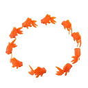 ibasenice 10ピース人工金魚リアルなプラスチックフローティング熱帯魚フィギュアミニ動物のおもちゃ水槽水族館の装飾飾り(4)