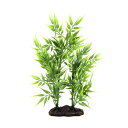 CAPASTEC 水槽装飾、水槽用のプラスチック竹の葉植物装飾 23cm(緑)(4)
