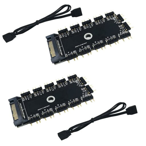 rgb ハブ, CTRICALVER 1〜11ポートARGB HUB 5V 3Pin RGBスプリッターハブ SATA/IDEポート付き (2個) rgb ハブ, CTRICALVER 1〜11ポートARGB HUB 5V 3Pin RGBスプリッターハブ SATA/IDEポート付き (2個)