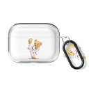 ONLYOU Airpods pro 用 ケース おしゃれ 韓国 Airpods pro2 ケース かわいい TPU 柔道 くま クマ bear デザイン エアーポッズ プロ カバー お揃い イヤホンケース カラビナ フック チャーム (AirpodsP