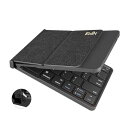 Bluetooth キーボード 折りたたみ式 超軽量 薄型 レザーカバ...(3)
