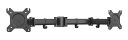 Duronic デュアルスペアアーム DM25P2 /DM25アーム二本/ Duronic 全モニターデスクマウントポール対応/VESAヘッド付き/黒/スチール/DM25モデル/二画面用追加アーム/