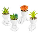 Y-Step 観葉植物 フェイクグリーン グリーン 4点セット観葉植物 フェイク 陶器鉢植え 造花 人工植物 インテリア ミニ 観葉植物 お世話不要 室内 イン...