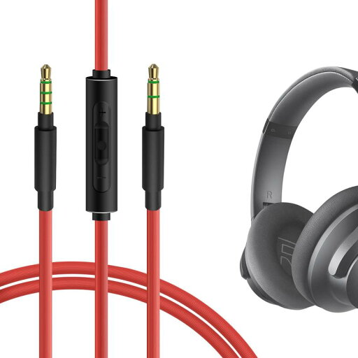 Geekria ケーブル 互換性 オーディオコード アンカー Soundcores H30i, Space One, Q20i, Q45, Life Q30, Q35 ヘッドホンケーブル、3.5mm に適合する インラインマイクと音量コントロール 1.2 Geekria ケーブル 互換性 オーディオコード アンカー Soundcores H30i, Space One, Q20i, Q45, Life Q30, Q35 ヘッドホンケーブル、3.5mm に適合する インラインマイクと音量コントロール 1.2