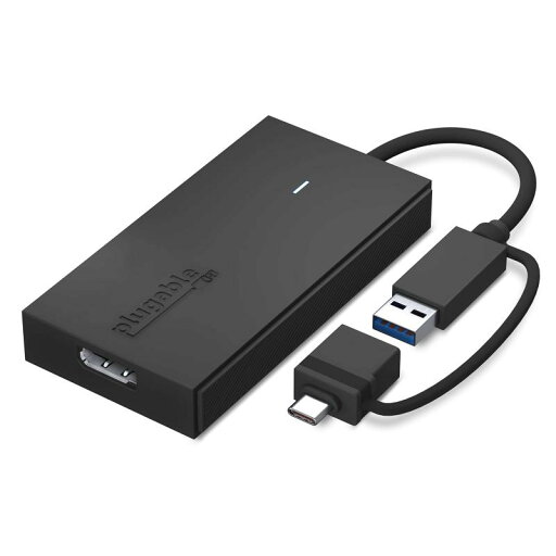 Plugable USB Type-C グラフィック変換アダプター、USB-C DisplayPort 用 Mac Windows 対応、最大解像度 1080p@60Hz の外部DPモニターを接続可能 Plugable USB Type-C グラフィック変換アダプター、USB-C DisplayPort 用 Mac Windows 対応、最大解像度 1080p@60Hz の外部DPモニターを接続可能