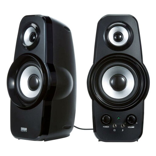サンワサプライ ツィーター搭載2chマルチメディアスピーカー MM-SPL9BKN ブラック サンワサプライ ツィーター搭載2chマルチメディアスピーカー MM-SPL9BKN ブラック