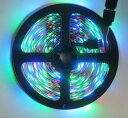 12V高輝度LEDテープライト SMD 2835 3528 5M 300連 強力粘着両面テープ 正面発光防水仕様IP65 切断可能 (RGB)