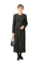 (マーガレット)ブラックフォーマル レディース 喪服 アンサンブル ロング丈 前開き ワンピース 礼服冠婚葬祭m483-15