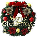 Sociplentycom クリスマスリース クリスマスプレゼント クリスマスリース 玄関ドア用 クリスマス 衣装 リース クリスマス 直径30cm 玄関ドア装...