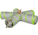 キャットトンネル Pawaboo 猫用 猫トンネル スパイラル キャットトンネル 1穴付き 折りたたみ式 猫遊宅おもちゃ