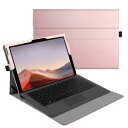Fintie for Microsoft Surface Pro 7 Plus 2021/ 7/ 6 / 5 2017 / 4 / 3 ケース 専用スタンドカバー 薄型 軽量 ペンホルダー付き マルチ視角 合成皮革保護ケース(ローズゴールド)