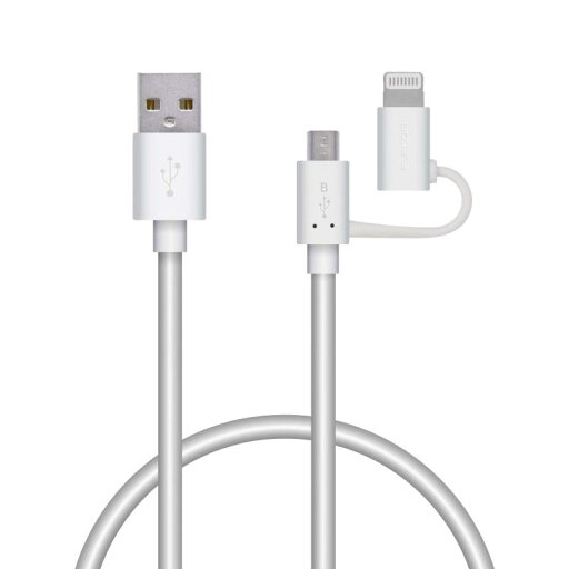 エレコム スマートフォン用USBケーブル 2in1 microUSB+Lightning 0.3m~1.2m ホワイト エレコム スマートフォン用USBケーブル 2in1 microUSB+Lightning 0.3m~1.2m ホワイト