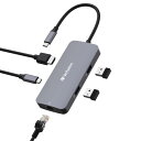 バーベイタム(Verbatim) PD急速充電対応 USB Type-Cハブ 5 in 1 最大85W USB Power Delivery 対応 USB-Cポート 4K出力対応(60Hz) 5Gbpsデータ転送 HDMIポート USB-Cポート USB
