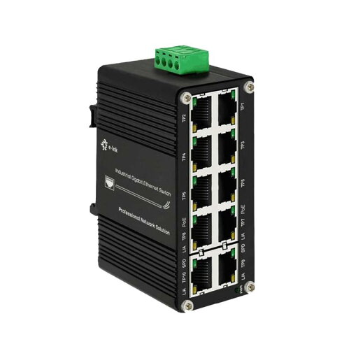 ミニ産業用ギガビット イーサネット スイッチ アンマネージド DIN レール PoE スイッチ、12 ~ 48V DC 入力付き ミニ産業用ギガビット イーサネット スイッチ アンマネージド DIN レール PoE スイッチ、12 ~ 48V DC 入力付き