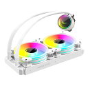 【スモールラボ】COOLMOON 簡易水冷クーラー インフィニティ―ミラー CPUクーラー LED ARGB 5v 3pin LGA1700/1200/115X AMD:AM4ソケットに対応 4pin PWM ファン制御
