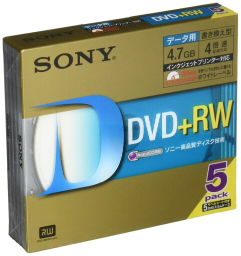 ソニー データ用DVD+RW 4倍速 5mmケース 5枚パック 5DPW47HPS ソニー データ用DVD+RW 4倍速 5mmケース 5枚パック 5DPW47HPS