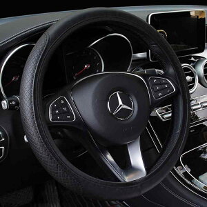 ハンドルカバー メッシュデザインステアリング内装 車内装 軽自動車 ステアリングカバー繊維革 格子点線仕様 D型丸型汎用 四季汎用 通気性いい おしゃれ 握り 感抜群 握り 触感よく 高級感