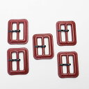 皮革風 赤色系 ピン付バックル 5個入 本体:プラスチック系 ピン:メタル系 トレンチコート スプリングコート コスプレ FC0032P
