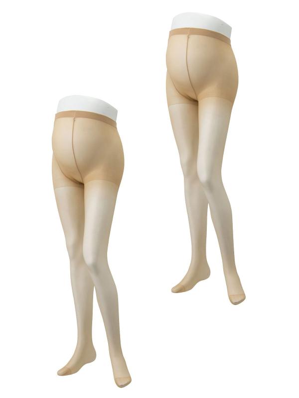 [犬印本舗] マタニティ 伝線しにくい+着圧 パンティストッキング 2足組 前後マチ付き PS6152 レディース
