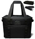 TOMOSHI HEARTS ソフトクーラー 30L 軽量865g 折り畳み式8cm 保冷24時間 大容量 全面撥水 高耐久 キャンプ BBQ ピクニック コンパクト クーラーボックス 保冷バッグ トモシハーツ コルデア30 (ブラッ(4)