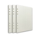 WBway 手帳リフィル A5サイズ 5mm 方眼 【3冊セット】 135枚 システム手帳 メモ帳 リフィル 6穴 レフィル 中身 A5 (5mm方眼)(3)