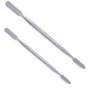 スパチュラ化粧品ツール ヘラセット 金属ヘラ ヘラ工具 (12cm*1枚 16cm*1枚) 2本セット クラフトツール 造形 ヘラ 透明 ネイルアート ファンデーションスパチュラ 攪拌棒ツール 持ち運びに 両端