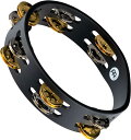 MEINL Percussion マイネル タンバリン Compact Wood Tambourine Nickel Plated Steel/Solid Brass Jingles 2rows CTA2M-BK 【】
