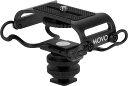 Movo SMM5-Bユニバーサルマイクとポータブルレコーダーショックマウント - Zoom H1n、H2n、H4n、H5、H6、Tascam DR-40x、DR-05x、DR-07xなどに適合。1/4インチの取り付けネジ(ブラック)。
