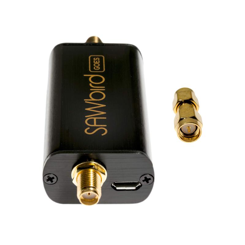 NooElec SAWbird GOES - NOAA(GOES/LRIT/HRIT)アプリケーション用のプレミアムデュアル超低ノイズアンプ(LNA)およびSAWフィルタモジュール。 1688MHzの中心周波数