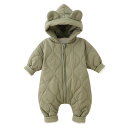 Baby nest ベビー服 ジャンプスーツ カバーオール クマ 長袖ロンパース コート 防寒 秋冬用 男の子 女の子 66 73 80 90 100