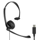 Kensington ケンジントン USB接続片耳ヘッドセット(マイク/音量調整付)K80100JP ブラック 通常