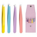 SOYANGNEK 精密 ピンセット 4本セット 毛抜き ピンセット ステンレス製 先斜め 先細 平タイプ コスメピンセット メンズ 鼻毛 ヒゲ 刺抜き とげぬ...