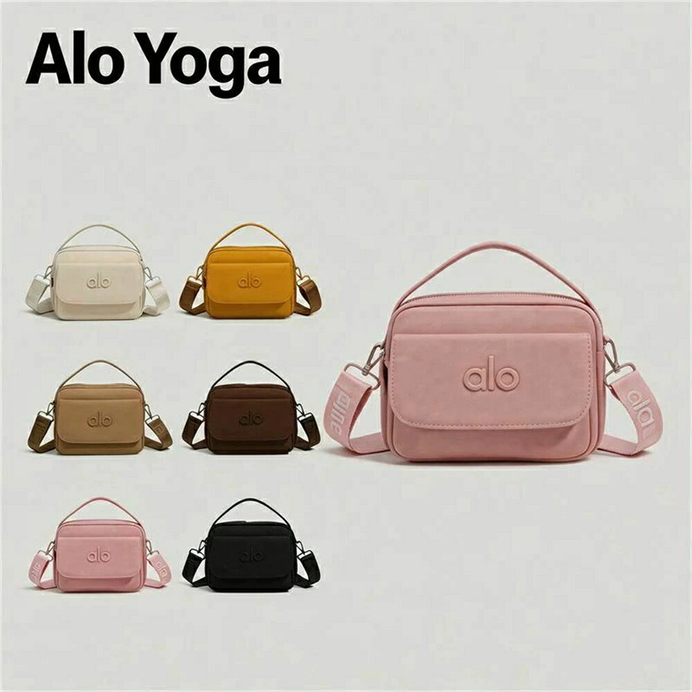 SALE【期間限定10%OFF】【★2026人気商品★】Alo Yoga ヨガスタイル ナイロン クロスボディバッグ 防水 撥水 軽量 大容量 スクエア ミニショルダー デイリーユース ジム カジュアル 通学 レディース メンズ 兼用 ブラック ベージュ [並行輸入品]